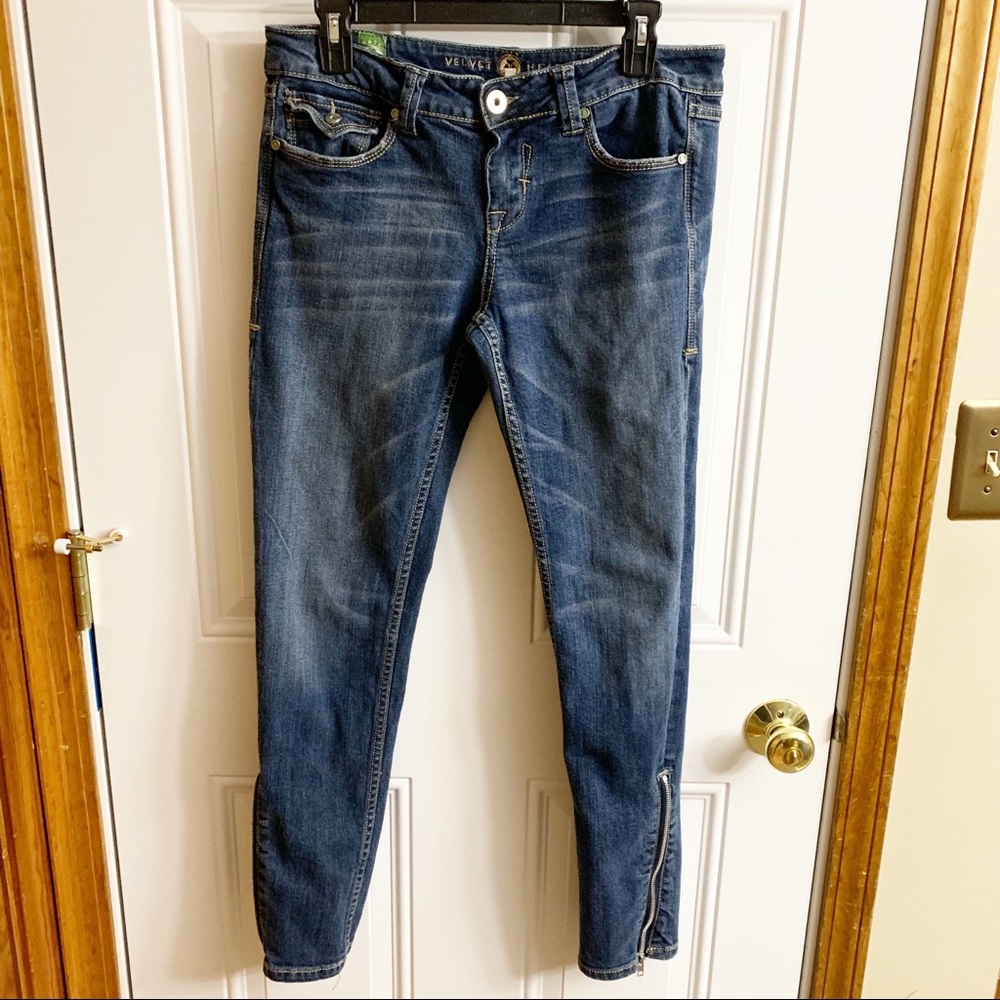 Velvet Heart Kate Skinny Jeans , Ankle Zippers, 29